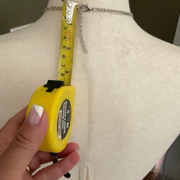 Boho Tribal Silver & Black Tassel Statement Necklace - Picture 8 of 9